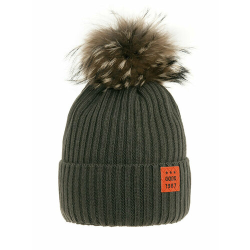 фото Шапка mialt, размер 54, хаки