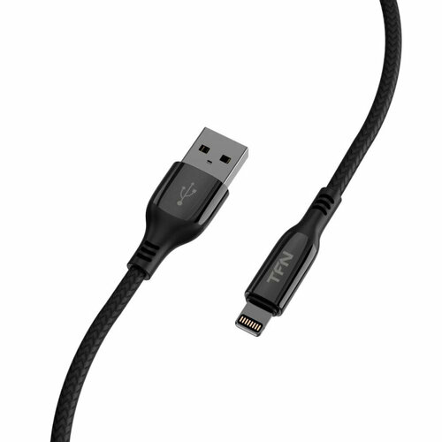 Кабель интерфейсный TFN USB - Lightning, 1.2м. чер(TFN, TFN-C-BLZ -AL1M-BK) комплект 4 штук кабель интерфейсный tfn usb lightning 1 2м чер tfn tfn с env al1mbk