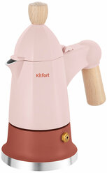 Кофеварка гейзерная Kitfort КТ-7152-1 светло-розовый