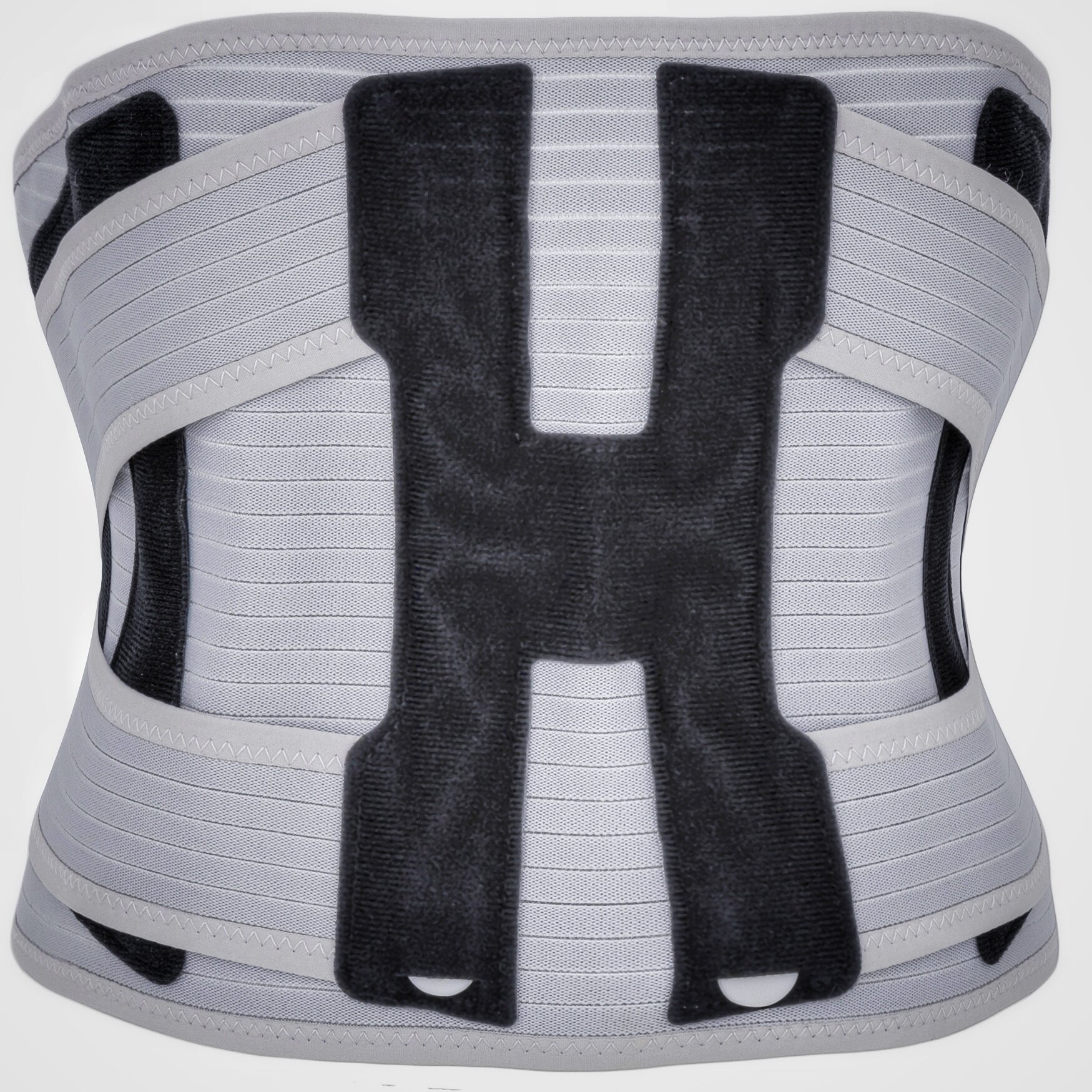 Корсет для спины ортопедический поясничный с 2-х ступенчатой степенью фиксации - р. M-L ( обхват талии 86-101 см), серый