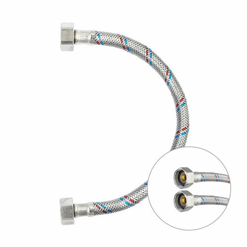 Клип 1314 Подводка гибкая д/воды, гайка из нерж. стали, 1/2