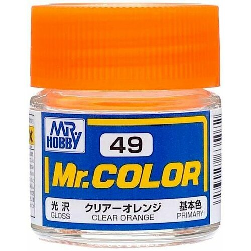 MR.HOBBY Mr.Color Clear Orange, Прозрачный Оранжевый глянцевый, Краска акриловая, 10мл