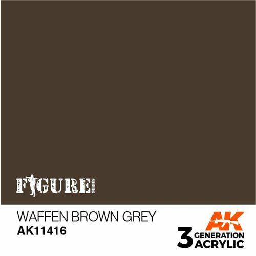 AK11416 Краска акриловая 3Gen Waffen Brown Grey