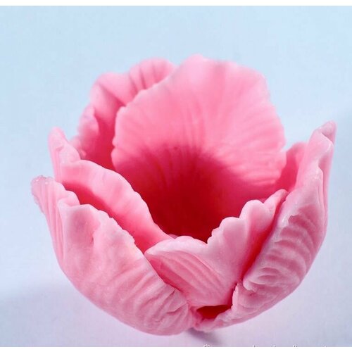 Силиконовая форма для мыла Тюльпан раскрытый 3D, для свечей гипса 1шт 5,5*5*4 см силиконовая форма для мыла тюльпан раскрытый 3d для свечей гипса 1шт 5 5 5 4 см