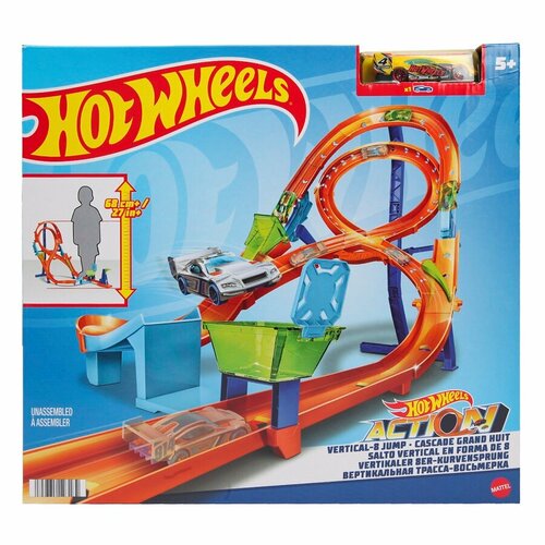 Mattel Игровой набор Mattel Hot wheels Набор дорожек Вертикальный прыжок на 8 оборотов HMB15