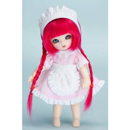 Fairyland Wig PW-LN118 (Парик с косичками алый для кукол Фейриленд)