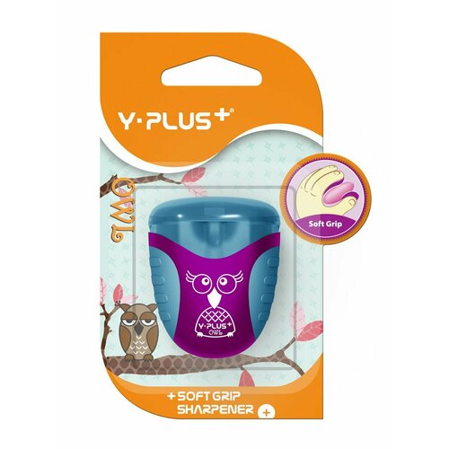 Точилка с контейнером для простых и толстых карандашей Y-PLUS Owl