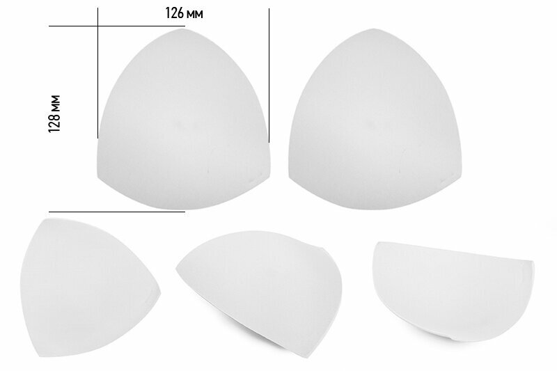 Чашечки корсетные TBY с равномерным наполнением, размер 12, цвет белый, 10 пар (TBY-07.01.12)