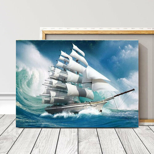 Алмазная мозаика на деревянном подрамнике 33х43 см