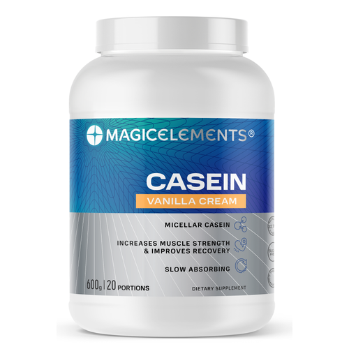 фото Протеин казеин magic elements casein 600 гр. ванильный крем