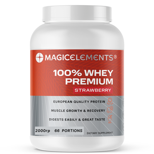 Протеин Magic Elements 100% Whey Premium 2000 гр. клубника