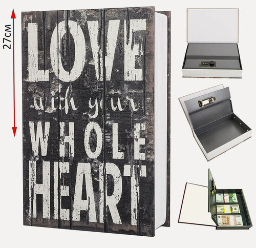 Изображение товара Книга сейф с кодовым замком Love| 27см