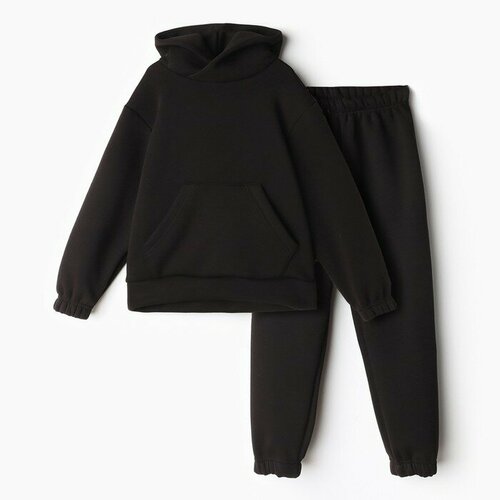 Комплект одежды Ивашка, размер 110, черный костюм для девочки толстовка брюки цвет чёрный рост 98 104см