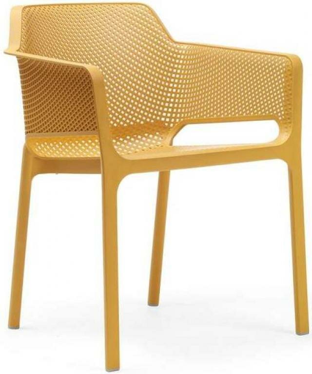 Кресло пластиковое Net желтое