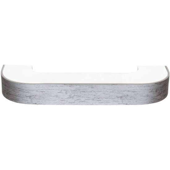 Карниз потолочный пластиковый ARCO DORO DDA Винтаж трехрядный с поворотом серебро 260 см