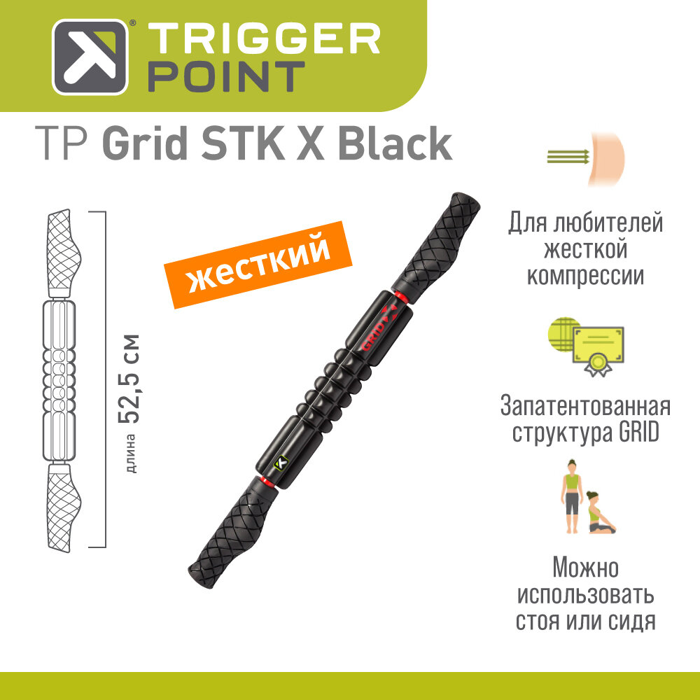 Массажный роллер Trigger Point Grid STK X черный