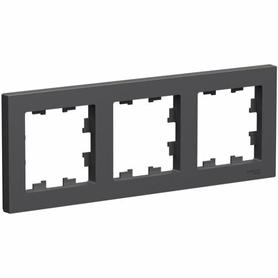 Рамка Systeme Electric  schneider Electric  3 пост  AtlasDesign универс  базальт  ATN001403