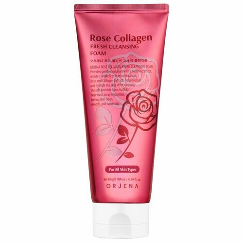 ORJENA Пенка для умывания с экстрактом розы Rose Collagen Fresh Cleansing Foam