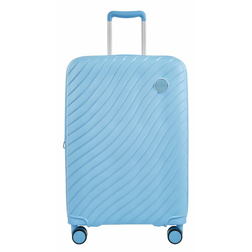 Чемодан MAGELLAN, 78 л, размер M, голубой чемодан magellan 76 л размер m черный