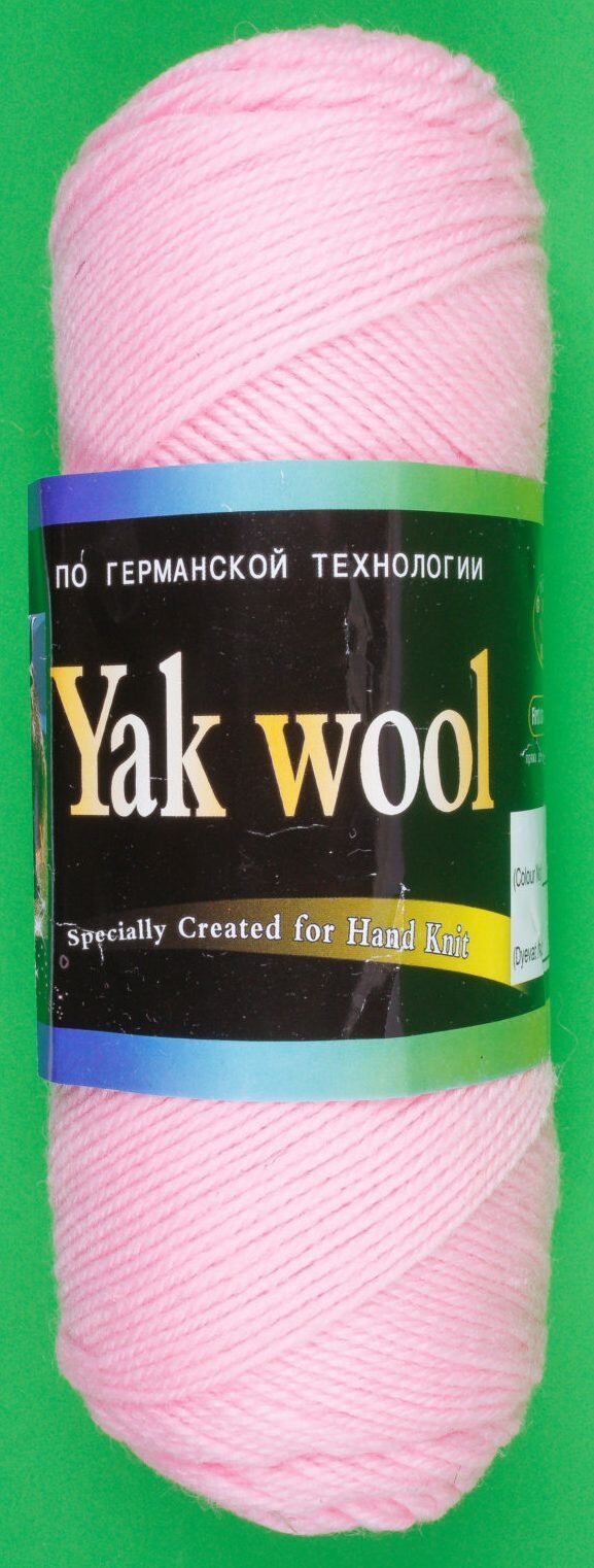 Пряжа Color City Yak wool розовый (2202/2107), 60%пух яка/20%мериносовая шерсть/20%акрил, 430м, 100г, 1шт