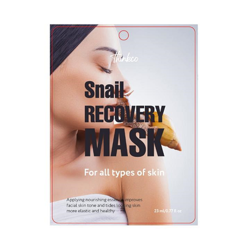 ежедневник 18 ули Тканевая маска для лица с экстрактом муцина улитки Thinkco Snail Recovery Mask
