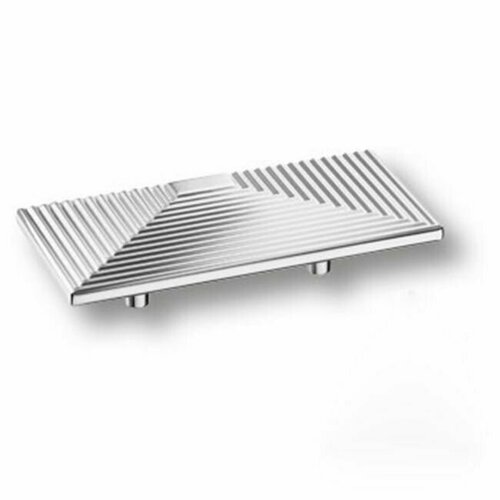 Ручка мебельная скоба, прямоугольная, глянцевый хром 64 мм.