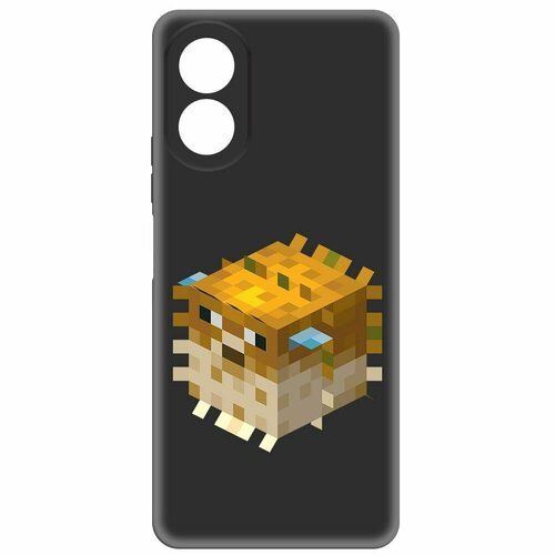 Чехол-накладка Krutoff Soft Case Minecraft-Иглобрюх для Oppo A38 4G черный чехол накладка krutoff soft case хохлома для oppo a38 4g черный