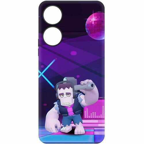 Чехол-накладка Krutoff Soft Case Brawl Stars - Фрэнк для Honor X5 Plus черный чехол накладка krutoff soft case brawl stars фрэнк для xiaomi poco x5 черный