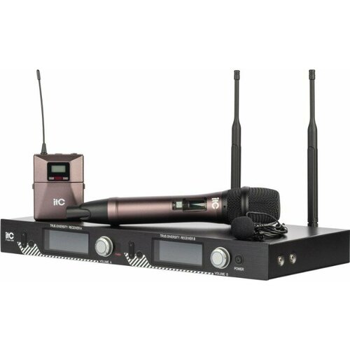 Радиосистема T-521UT ITC UHF двухканальная радиосистема с петличным и ручным микрофонами LCD дисплей True Diversity Частотный диапазон 470-510 M 5257700₽