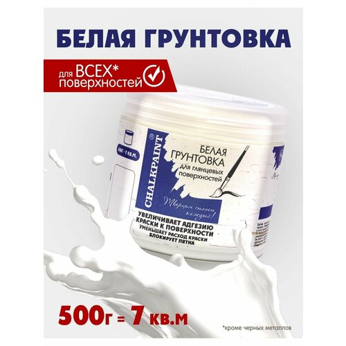 фото Грунтовка chalky paint для мебели на водной основе, белая, 500 г