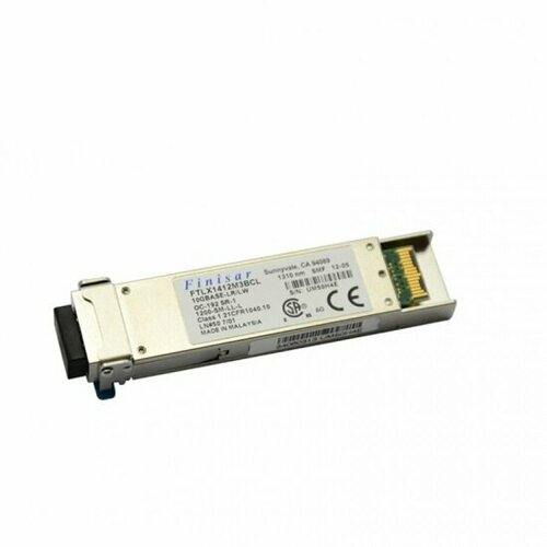 Трансивер Finisar XFP FTLX1412M3BCL 10GBASE-LR, XFP Module, 1310nm Transmitter Wavelength, LC Connector, Single-mode Fiber (SMF), DDM, 10km трансивер finisar eic ftlx8574d3bcv