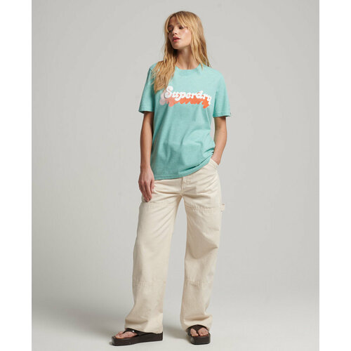 фото Футболка superdry, размер 14, голубой