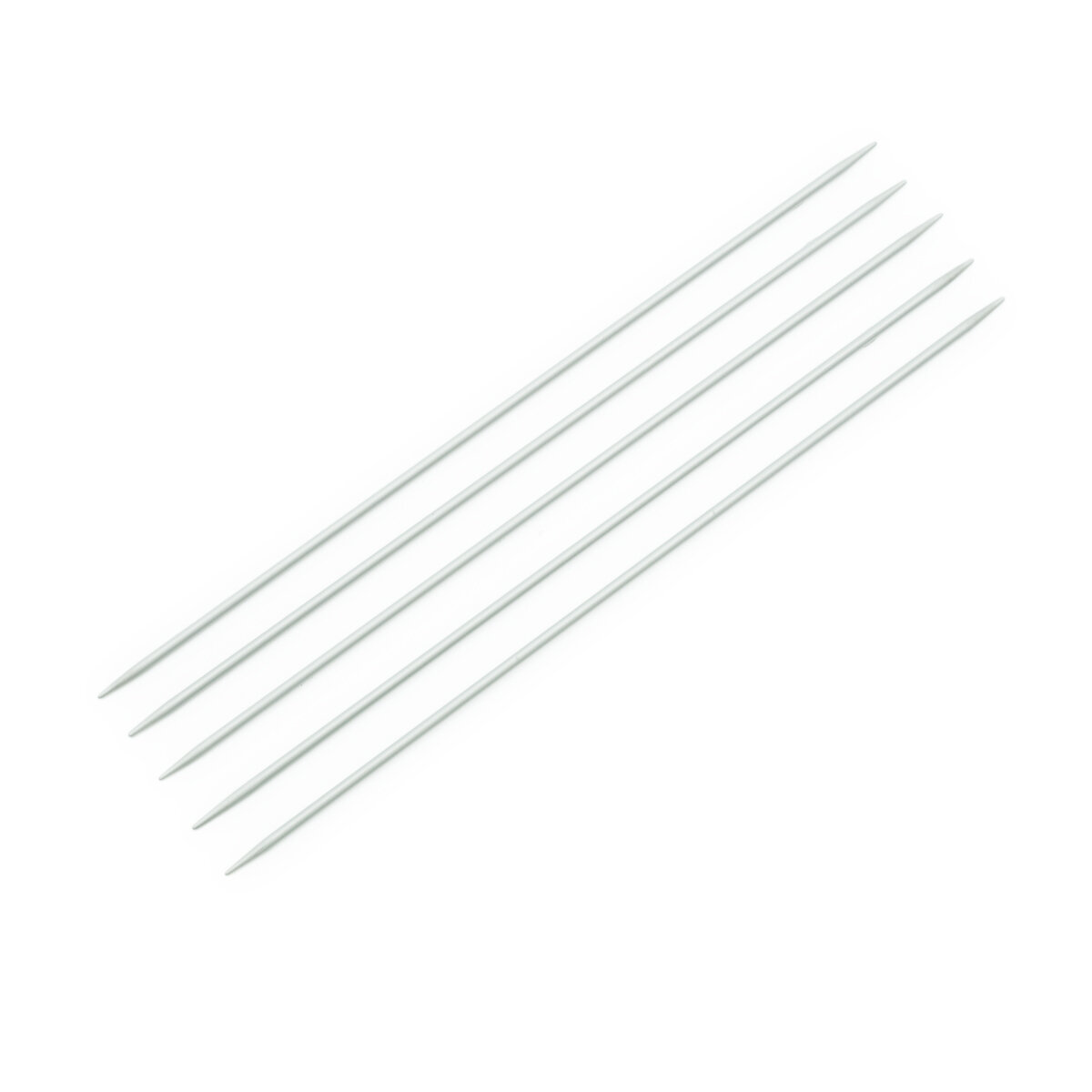 Спицы Prym алюминиевые чулочные (5 шт), диаметр 2.5 мм, длина 20 см, общая длина 20 см, жемчужно-серый