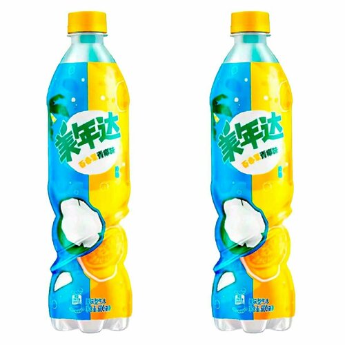 Газированный напиток Mirinda Passion Fruit Coconut со вкусом маракуйи и кокоса (Китай), 600 мл (2 шт)