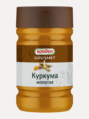 Изображение товара Приправа куркума молотая KOTANYI в пластиковой банке 640 грамм