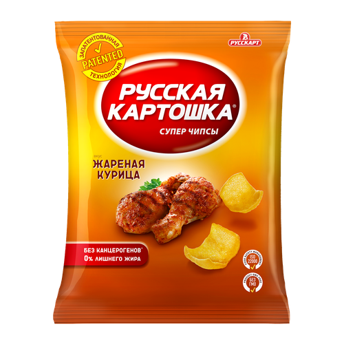 Упаковка 9 штук Чипсы Русскарт "Русская картошка" жареная курица ХБИ 140г