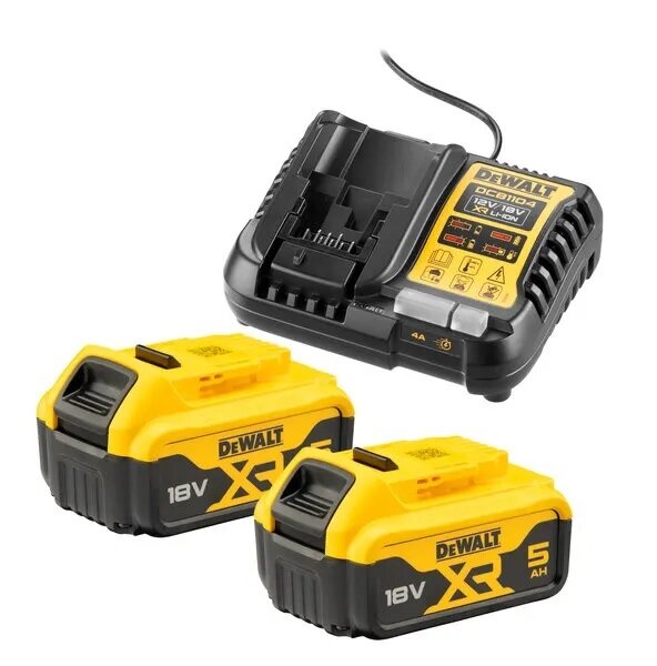 Набор зарядное устройство DCB1104 + 2 батареи DCB184 5Ач DEWALT DCB1104P2