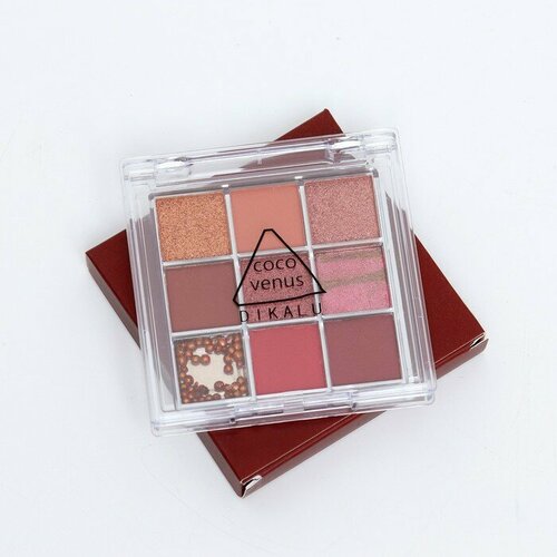 Профессиональная палетка теней для век с глиттером 9 цветов 513₽