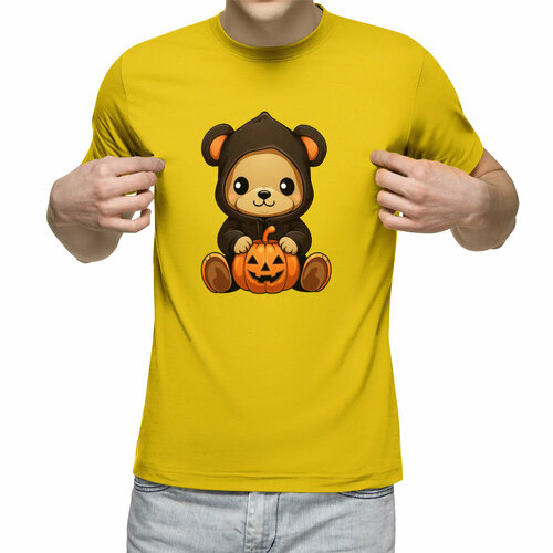 Футболка Us Basic, размер L, желтый мужская футболка медвежонок s красный