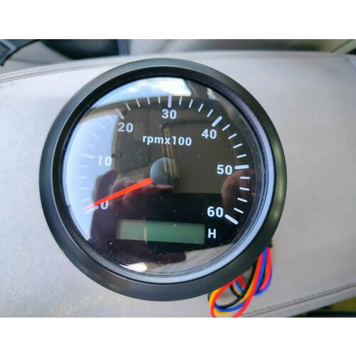 Тахометр 85 мм с ЖК дисплеем 6000 чёрный