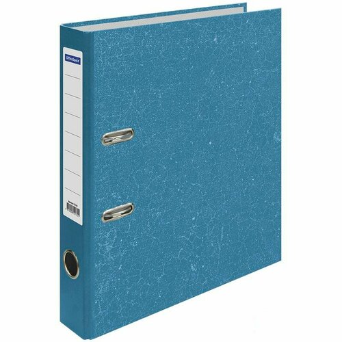 Папка с арочным механизмом OfficeSpace (50мм, А4, до 350л, картон "под мрамор") синяя (242570), 25шт.
