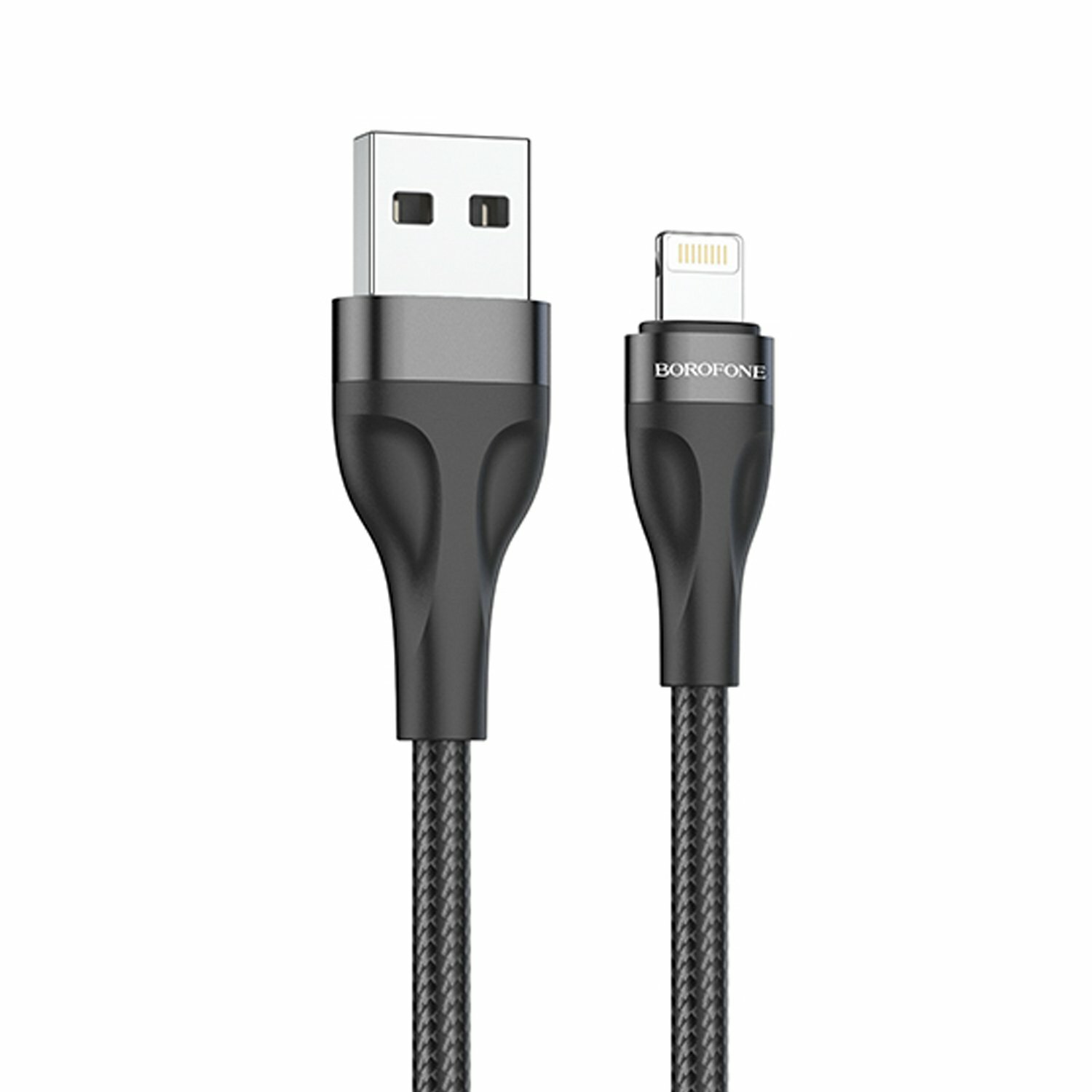 Дата-кабель USB универсальный Lightning Borofone BX61 (черный)