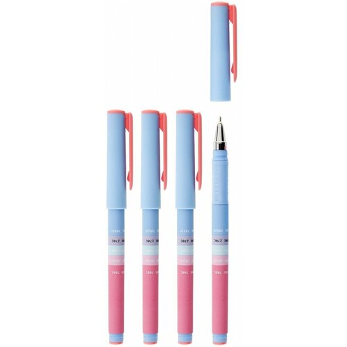 Ручка шариковая Lorex Gradient Touch Double Soft (0.35мм, синий цвет чернил, масляная основа, круглый прорезин. корпус) 24шт.