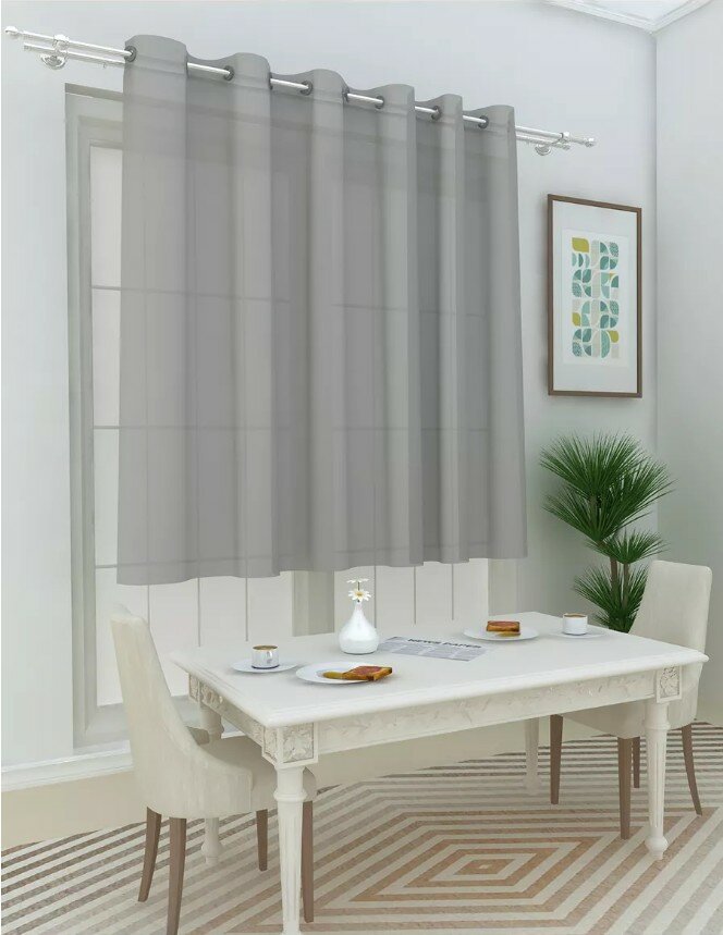 фото Тюль в спальню в гостиную на люверсах вуаль, 300х150см