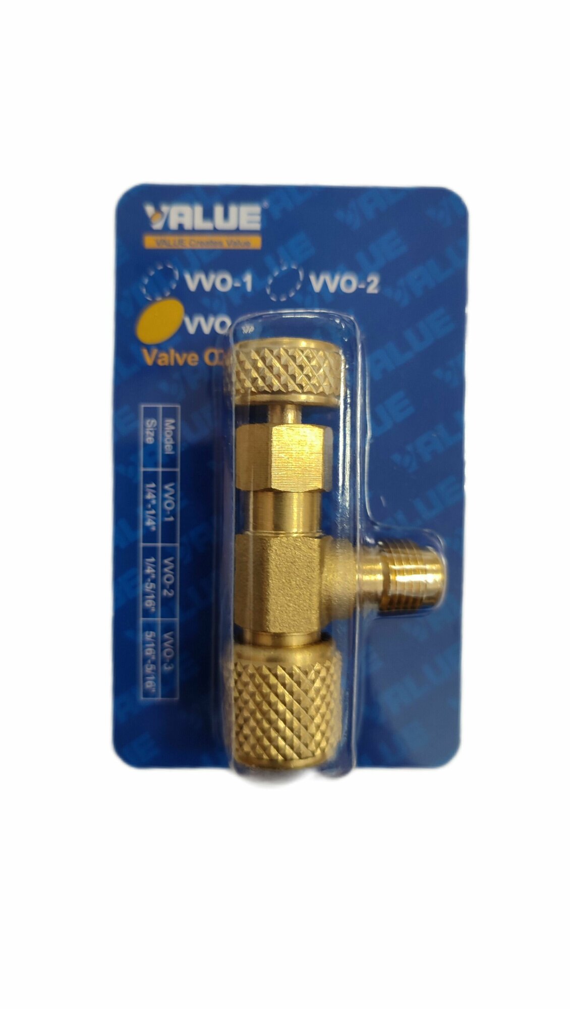 Сервисный вентиль Value VVO-03 (5/16" - 5/16" SAE) / Кран с нажимом на ниппель / Быстросъем — фото 2