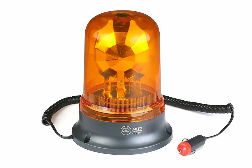 Маяк автомобильный проблесковый в прикуриватель авто 12В на магните  лампа Н1 12 55  h 200мм  d 155мм C12 55M AE