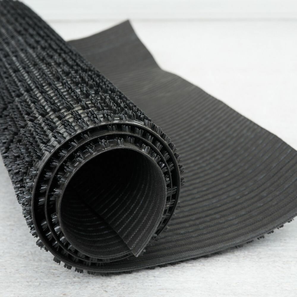 Щетинистый коврик входной Балт Турф "Ромб 239" 0,9х2 м, грязезащитный на пол, черного цвета с высотой ворса 12мм.