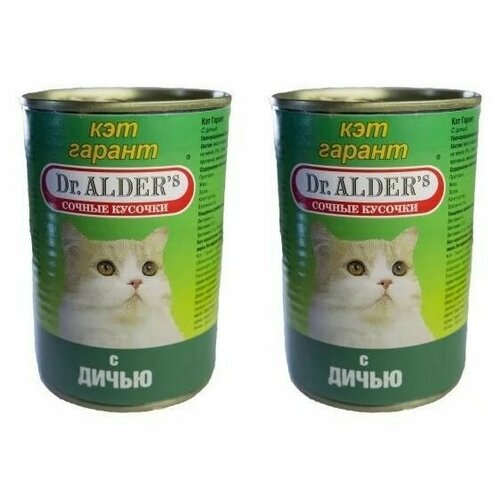 Dr. Alder's Консервы для кошек, Дичь, 415г, 2 шт.