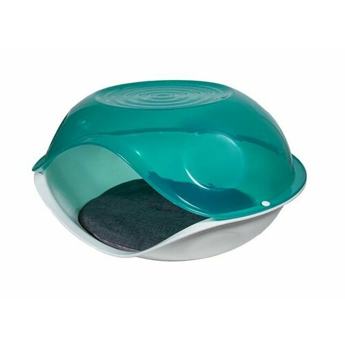 Georplast домик для кошки Duck Pillow Transparen пластик с подушкой 1000 г 2637₽