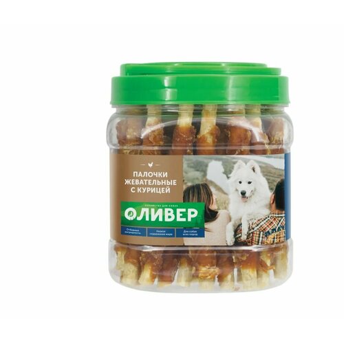 Оливер лакомства для собак всех пород палочки с курицей,750 г